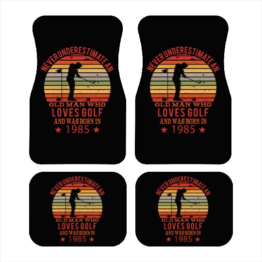Golfing Golfplayers Vintage 1985 Birthday Car Mats