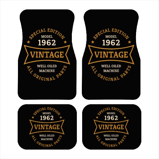 60th Birthday Gifts Born 1962 Vintage 60 Year Old Car Mats