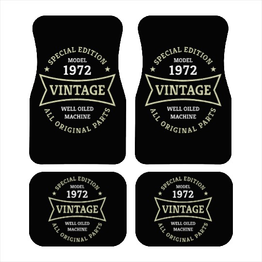 50th Birthday Gifts Born 1972 Vintage 50 Year Old Car Mats
