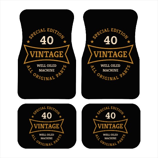 40 Year Old 40th Birthday Gifts Born 1983 Vintage Car Mats