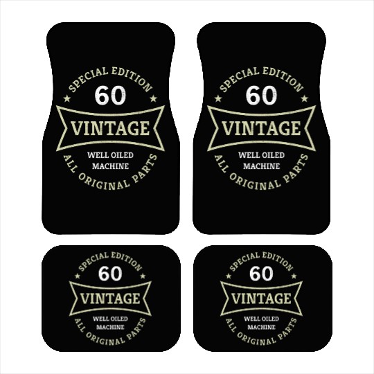 60 Years Old 60th Birthday Gifts Born 1963 Vintage Car Mats