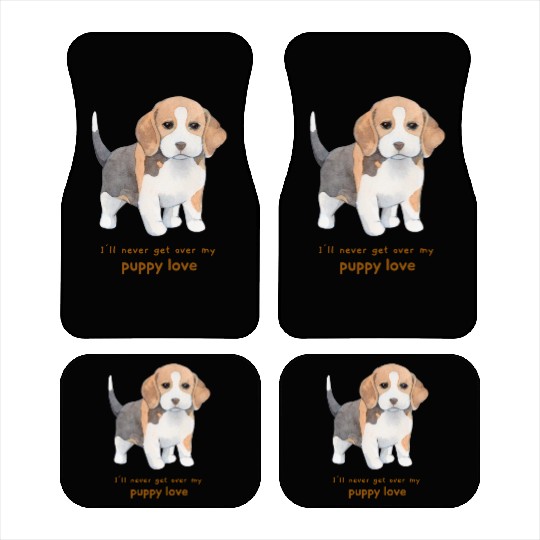 I'll Never Get over my Puppy Love. Adorable Beagle Car Mats