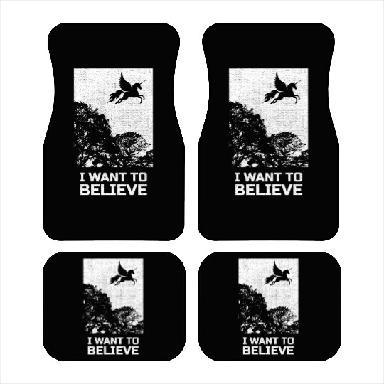 Unicorn "I Want To Believe" UAP Outfit Alien Ufo Car Mats