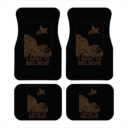 Unicorn "I Want To Believe" UAP Outfit Alien Ufo Car Mats