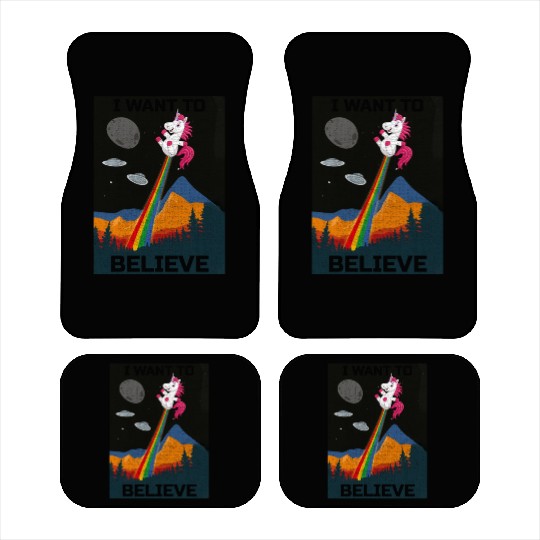 Unicorn "I Want To Believe" UAP Outfit Alien Ufo Car Mats