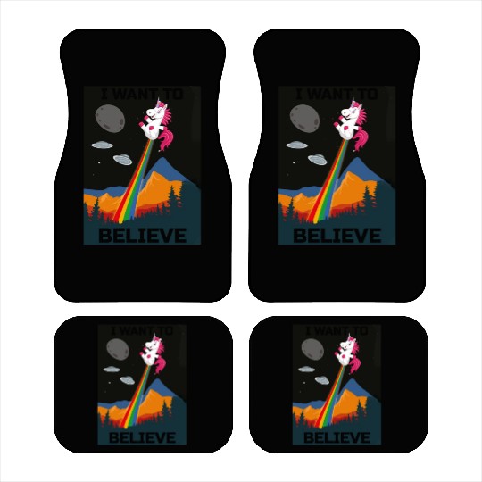 Unicorn "I Want To Believe" UAP Outfit Alien Ufo Car Mats