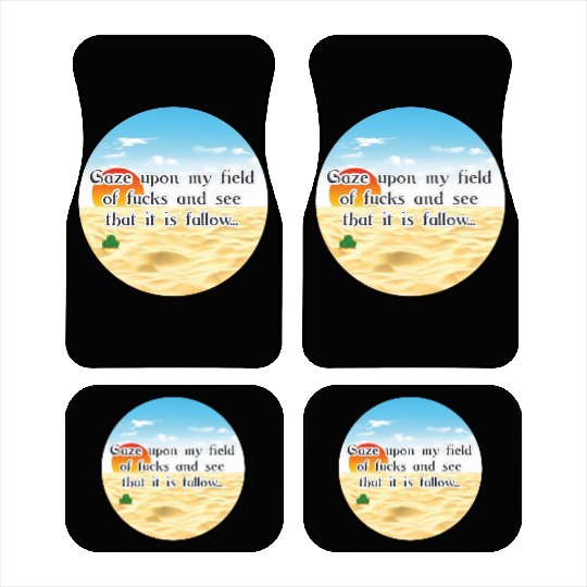 No Fucks Given I Dont Care Fuck Off No F*cks Cacti Car Mats