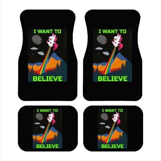 Unicorn "I Want To Believe" UAP Outfit Alien Ufo Car Mats
