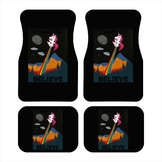 Unicorn "I Want To Believe" UAP Outfit Alien Ufo Car Mats
