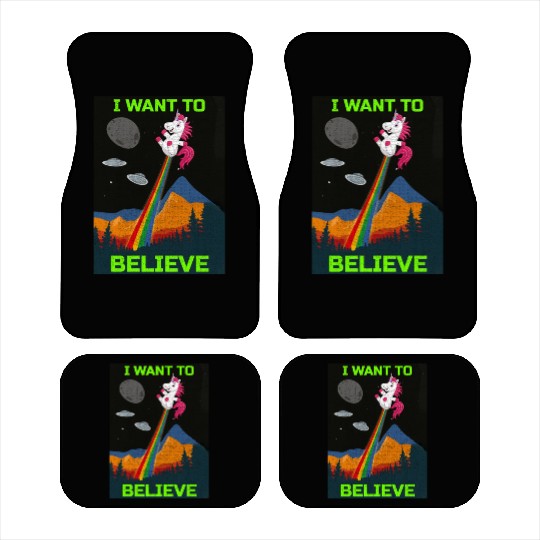 Unicorn "I Want To Believe" UAP Outfit Alien Ufo Car Mats