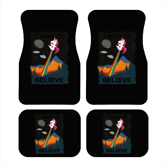 Unicorn "I Want To Believe" UAP Outfit Alien Ufo Car Mats