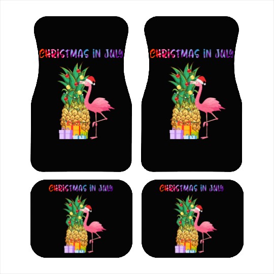 Christmas In July Pineapple Xmas Tree Lights Car Mats