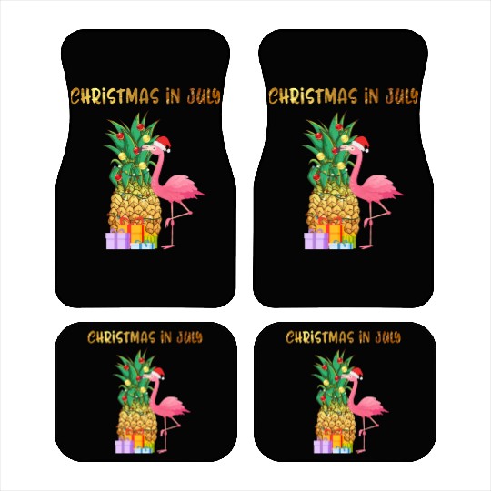 Christmas In July Pineapple Xmas Tree Lights Car Mats