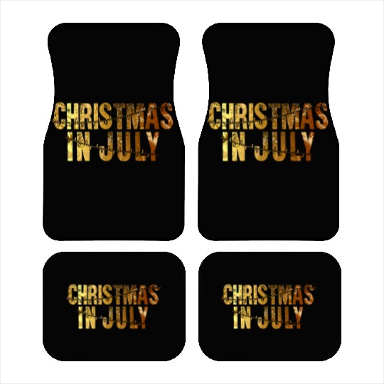 Christmas In July Xmas Tree Lights Santa Beach Car Mats