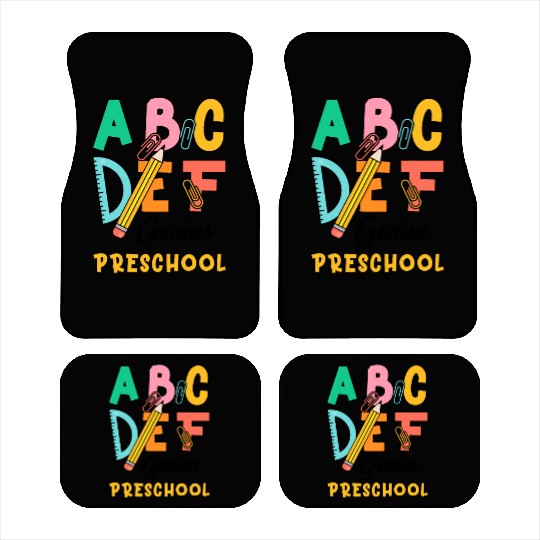 Kids Back to School Alphabet Genius Preschool Car Mats