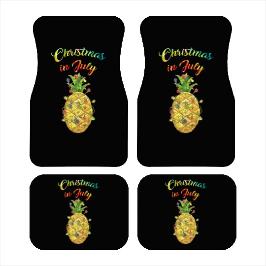 Christmas In July Pineapple Xmas Tree Lights Car Mats