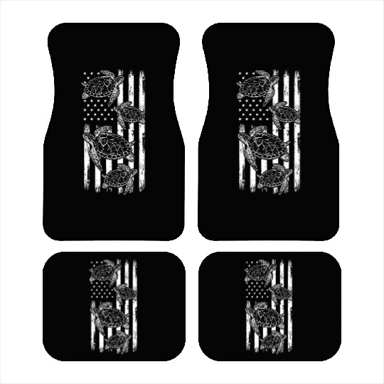 Cute Turtle US Flag Turtles American Flag Turtle Car Mats