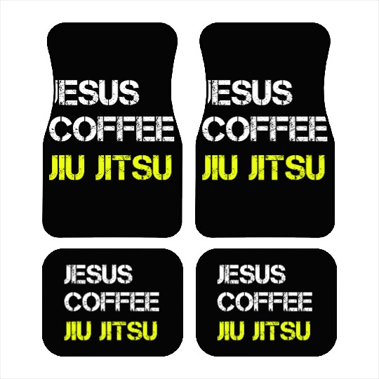 Jesus Coffee Jiu Jitsu Bjj Wrestling Mma Judo Mart Car Mats