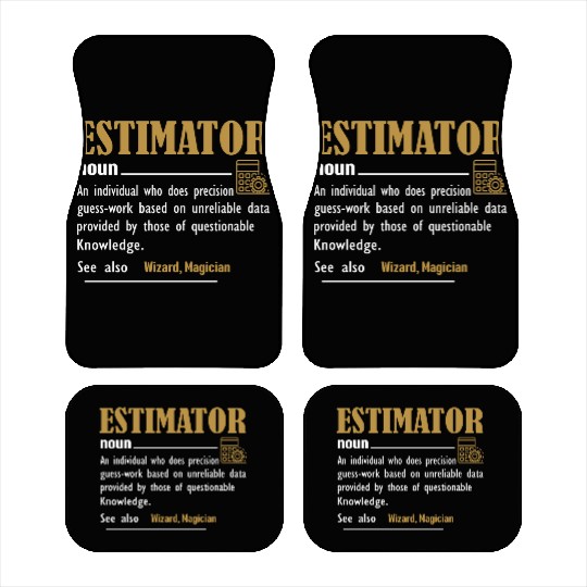 Estimator Definition Funny Gift For Job Titles Car Mats