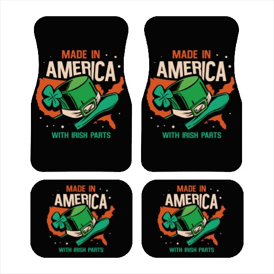 Made In America With Irish Parts Gaelic Ireland Car Mats
