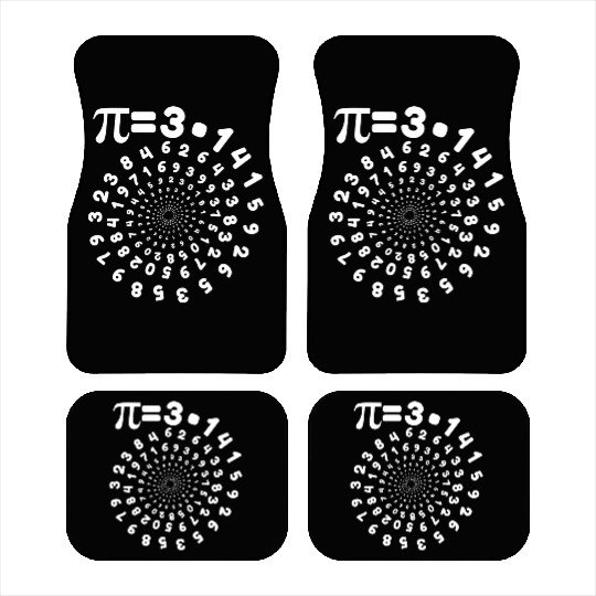 Math Geek Infinite Spiral Pi For Pi Day Funny 3 14 Car Mats