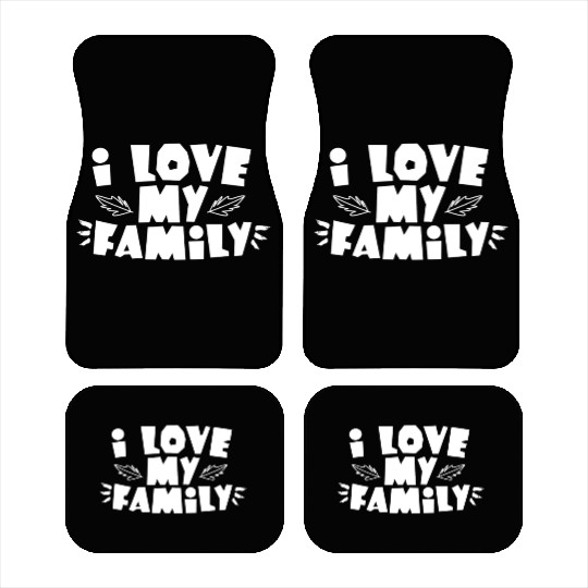 I Love My Family Reunion Gathering Families Car Mats