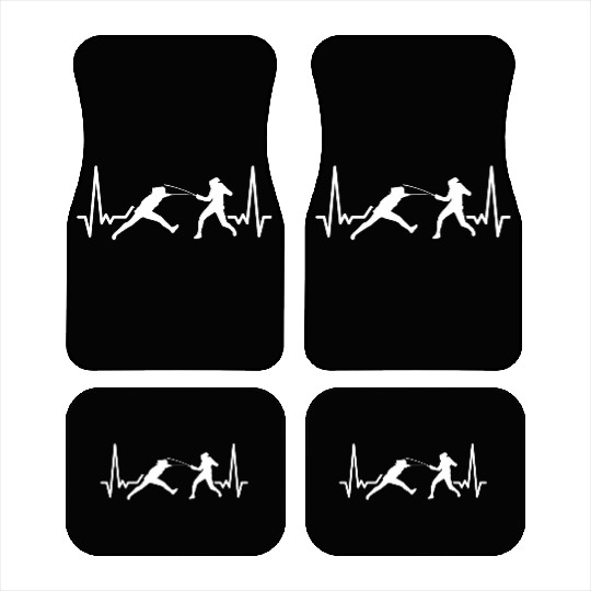 Heartbeat Funny Fencing Sports Fight For A Fencer Car Mats