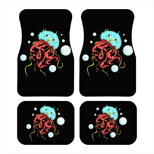 Amazing Jellyfish swimming underwater Car Mats