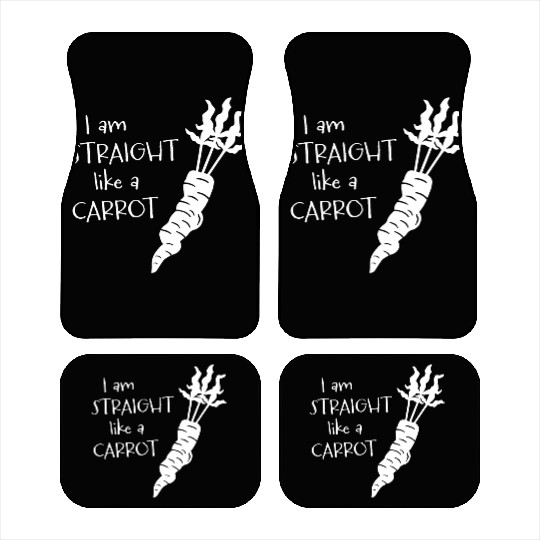straight like a carrot - white uni I Car Mats