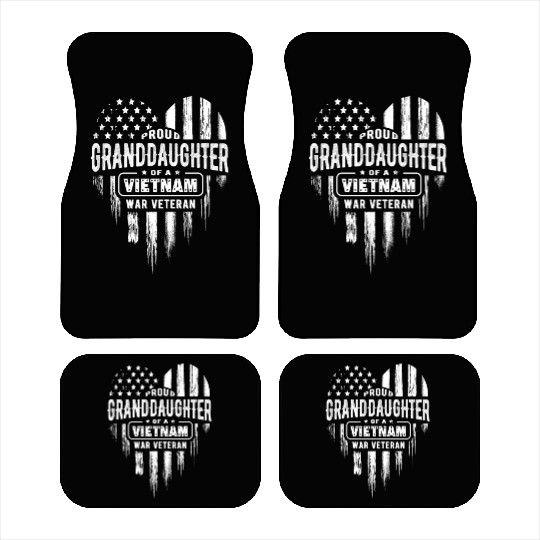 Proud Granddaughter Vietnam Vet Grandpa Veteran US Car Mats