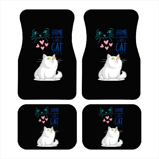 Cat Home Smart Animal Funny Meme Love Family Pet Car Mats