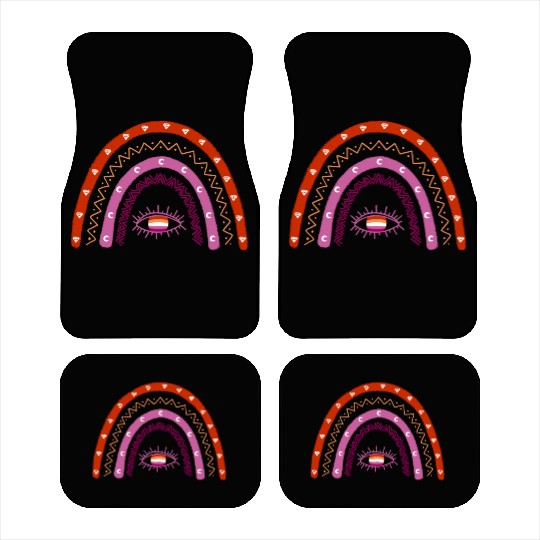 Rainbow Lesbian Pride Flag Car Mats