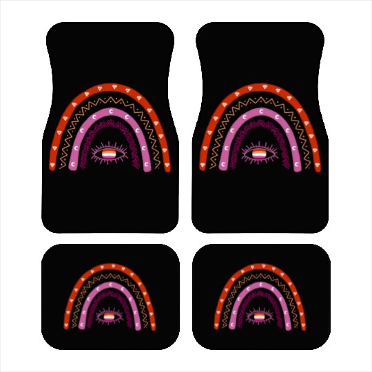 Rainbow Lesbian Pride Flag Car Mats
