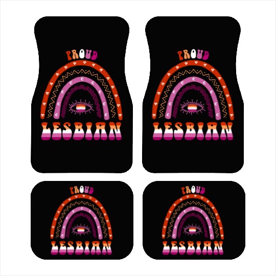 Lesbian Rainbow Proud Lesbian Car Mats