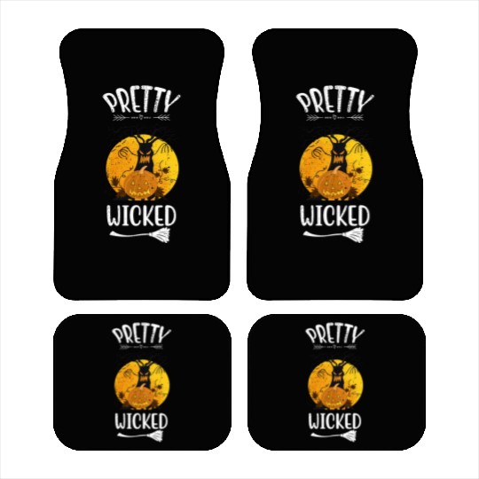 Pretty Wicked Funny Halloween Car Mats
