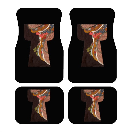 Kimono old fabric design Car Mats