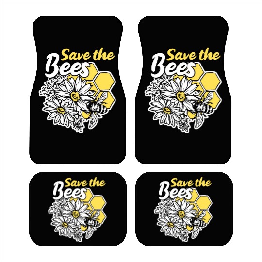 Save the bee honey bee gift idea environmental pro Car Mats