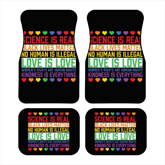 LBGT Flag Gay Pride Human Science is Real Car Mats