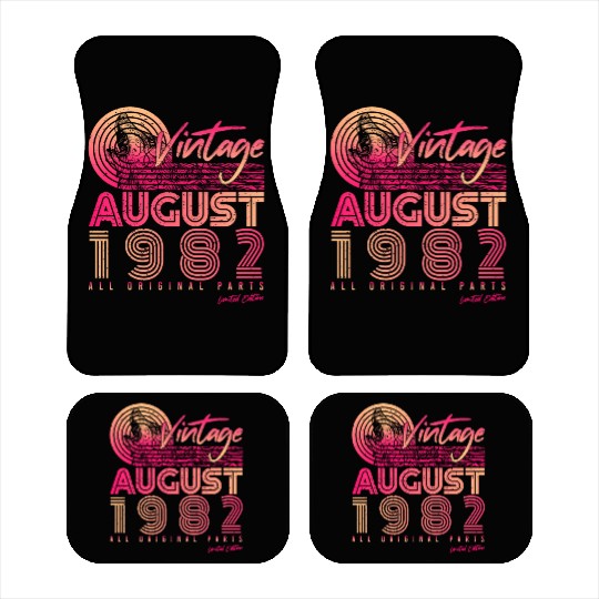 40th Birthday August 1982 Car Mats
