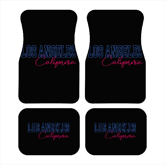 Womens Los Angeles California Letter Print Half Car Mats