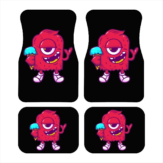 Red monster cute Car Mats
