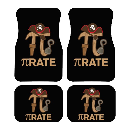 Pirate Funny Math Geek 3 14 Hat Hook Pi Day March Car Mats