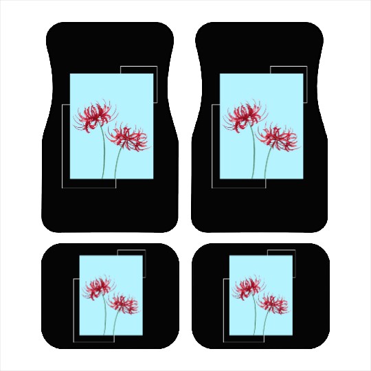 Red Spider Lily Lycoris Recoil Anime Fanart Car Mats