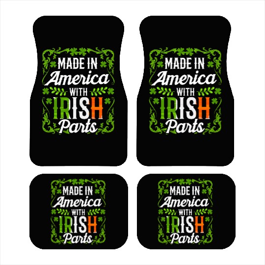 Made In America With Irish Parts Gaelic Ireland Car Mats