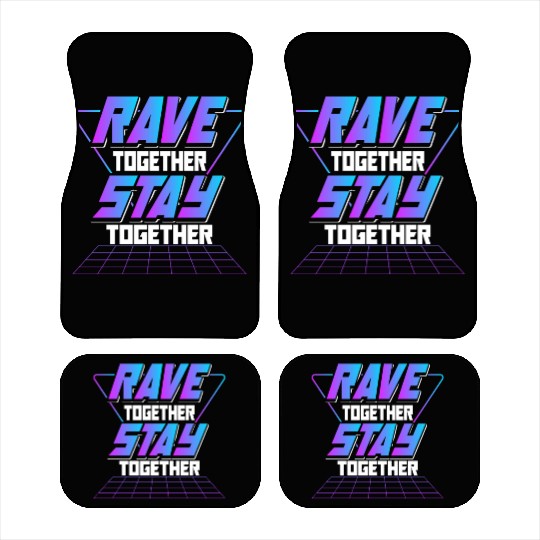 Raves Together Electronic Dance EDM DJ Club Music Car Mats