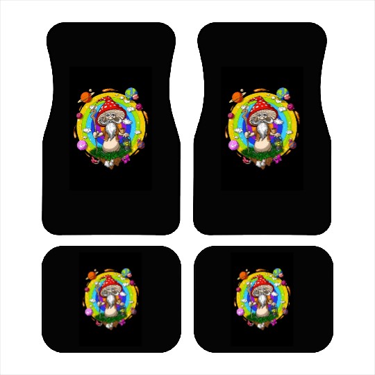 Psychedelic Hippie Mushroom Wizard Car Mats