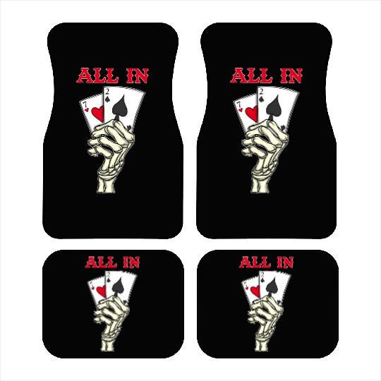 Poker Player Poker Cards 7 2 Skeleton Hand Poker Car Mats