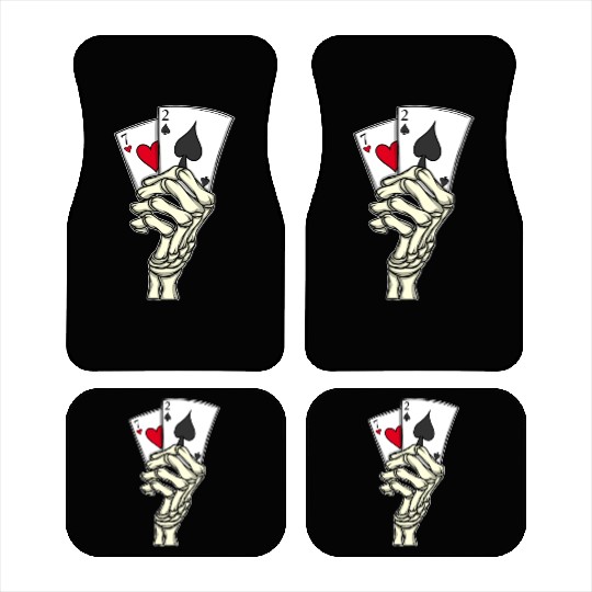Poker Player Poker Cards 7 2 Skeleton Hand Poker Car Mats