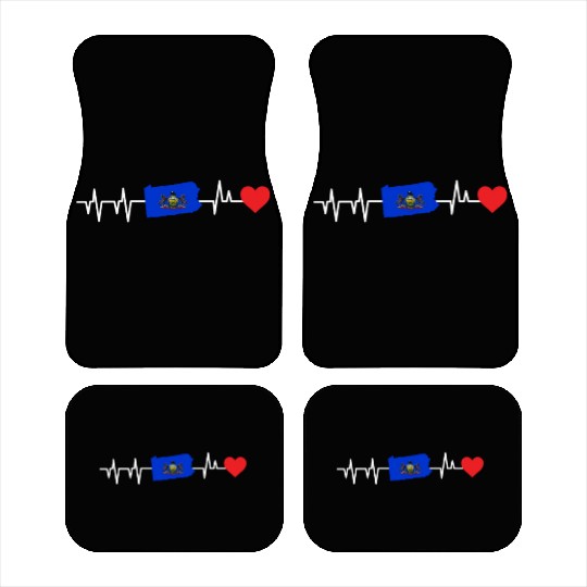 Pennsylvania Heartbeat Gift Car Mats