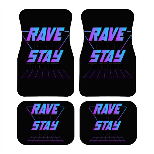 Raves Together Electronic Dance EDM DJ Club Music Car Mats